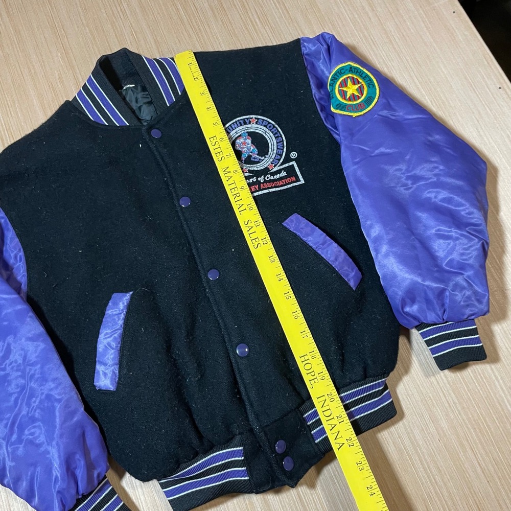 Rembrandt Unity Sportswear Varsity Jacket Mens Black Purple Hockey Association - Picture 2 of 5
